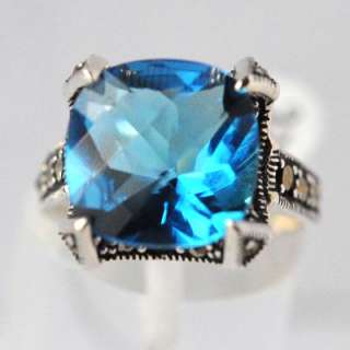   design with beautiful Blue Topaz stone, Sterling Silver Ring