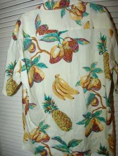 Pineapple Fruit Pau Hana Hawaiian Shirt XL NWT  