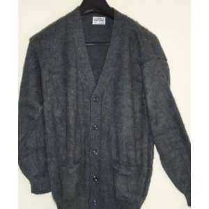 CARDIGAN VNECK buttons with Pockets GREY size M made in PERU mod 331
