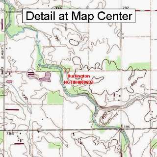  USGS Topographic Quadrangle Map   Burlington, Indiana 