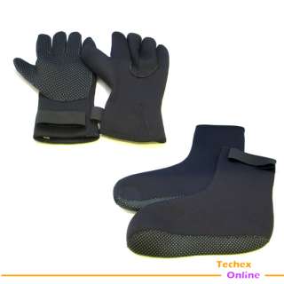 3mm Black Socks + Glove Diving Dive Surf Large XL Size  