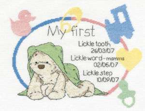DMC Lickle Ted Cross Stitch Kit Precious Lickle Moments  