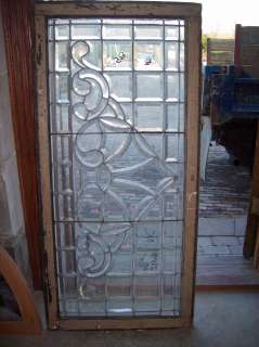 Marvelous TRANSOM window beveled glass lots of squares (SG 1151 