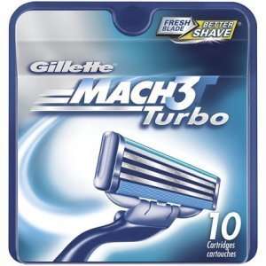  Gillette Mach3 Turbo Refill Cartridges 2 packs of 5 ct 