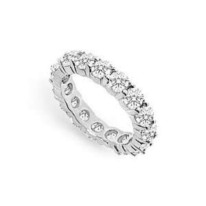  Diamond Eternity Ring  14K White Gold   0 CT Diamonds 