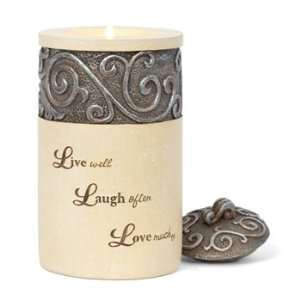  Comfort Candle Live, Laugh, Love 3.5 w x 5 h Cylinder 