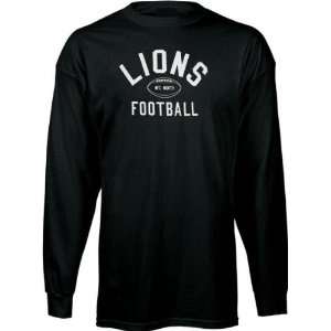  Detroit Lions Black Authentic Issue Long Sleeve T Shirt 