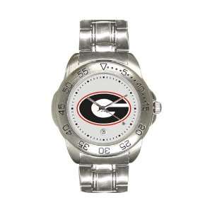 Georgia Bulldogs Mens Stainless Steel Competitor Watch  