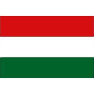  Hungary 4x6ft Nylon Flag with Indoor Pole Hem and Fringe 