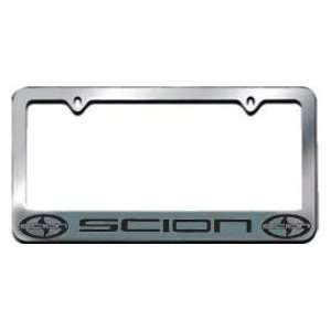 Scion logo Chrome License Plate Frame with 2 free caps