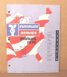1976 Evinrude 15 HP Outboard Factory Service Manual  