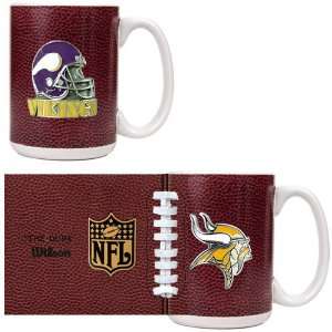  Vikings NFL 2pc GameBall Coffee Mug Set   Primary Logo & Helmet Logo