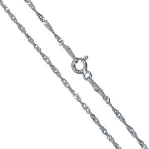   Sterling Silver Chain 2 MM Singapore Style FineDiamonds9 Jewelry