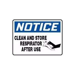  NOTICE CLEAN AND STORE RESPIRATOR AFTER USE (W/GRAPHIC) 10 