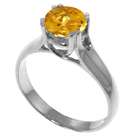 Galaxy Gold Products, inc 14K. White Gold Solitaire Ring with Natural 