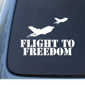   TO FREEDOM   Military Vinyl Decal Sticker #1324  Vinyl Color White