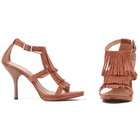  Shoes Lets Party By Ellie Shoes Brown Fringe High Heel Adult Shoes 