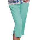 Silverts Womens Elastic Waist Capri Pants   Size / Color 10 / Aqua