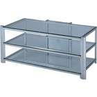 lite source silver 3 tier tv stand w clear tempered