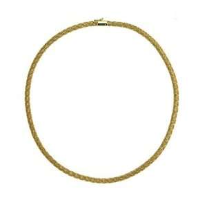   5mm Woven Links Basket Weave Necklace   16 Inch   JewelryWeb Jewelry