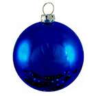   Blue Commercial Shatterproof Christmas Ball Ornament 4 (100mm