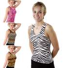 great animal print racer back tank top from pizzazz