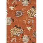  com hand tufted flower rust wool rug 8 x