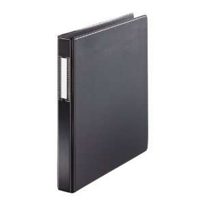   easy open slant d binder w/label hldr, extra wide, 1 capacity, black