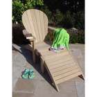 Royal Teak Roble Wood Adirondack Chair with Ottoman