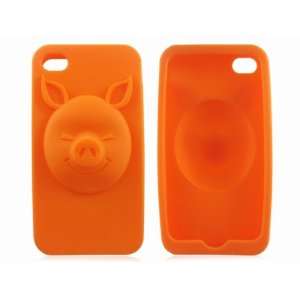  Orange Pig Animal Soft Silicone Case Cover Skin for iPhone 