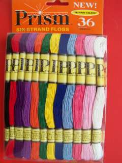 Prism Six Strand Floss, primary colors, 36 skeins  
