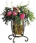 luxury wrought iron multi candle floral centerpiece vase large 