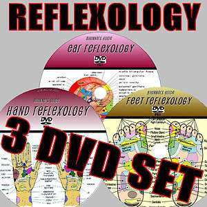 REFLEXOLOGY FOR FEET EARS & HANDS 3 INSTRUCTIONAL DVD SET STEP BY STEP 