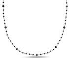  14k White Gold 6 1/4ct TDW Black Diamond Bead Necklace