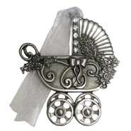 Gloria Duchin® Genuine Pewter Baby Carriage Ornament 