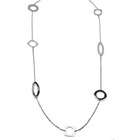 ELLE Jewelry Sterling Silver Multi Station Geometric Necklace