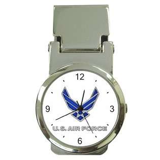 Carsons Collectibles Pen Holder Desk Clock of U.S. Air Force Logo 