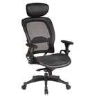Office Star Professional Breathable Mesh Black Chair with Adjustable 