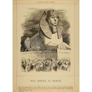  1878 Print Punch Cartoon Disraeli Turkey War Sphinx 