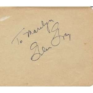  Glen Grey Jazz Hand Signed Album Page   Sports Memorabilia 