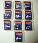 QTY10 SANDISK 256MB SD MEMORY CARD(BRAND NEW)WITH CASE