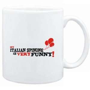 Mug White  MY Italian Spinone IS EVRY FUNNY  Dogs  