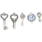 Blue Moon Beads Blue Moon Tokens Metal Charms 5/Pkg Antique Silver Key