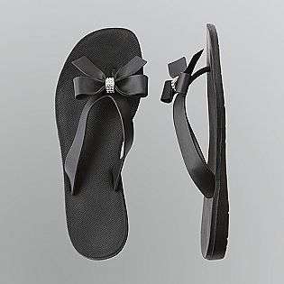 Womens Jeweled Bow Flip Flops  Studio S Shoes Womens Sandals 