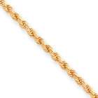   25in Gold plated 3mm Diam Cut French Rope Bracelet 8.25 In