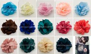   Silky Rose Flower Hat Hair Clip Brooch Pin 5 Colors Available  