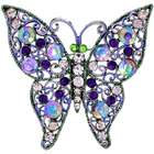   amethyst purple swarovski crystal butterfly pins insect pin brooch