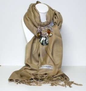 PA103 NEW FASHION SCARF DECORATED. PASHMINA 100 % FROM INDIA  