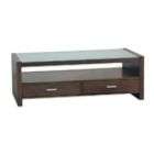 DonnieAnn Guildford Glass Top Coffee Table 2 Drawers