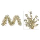 VCO 9 x 14 Pre Lit Champagne Wide Cut Tinsel Christmas Garland 